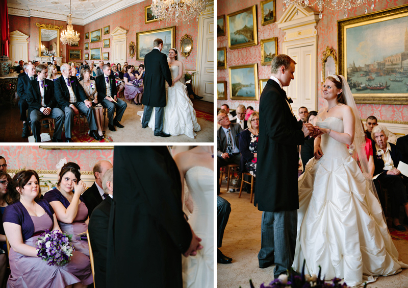 Bridesmaid crying during ceremony