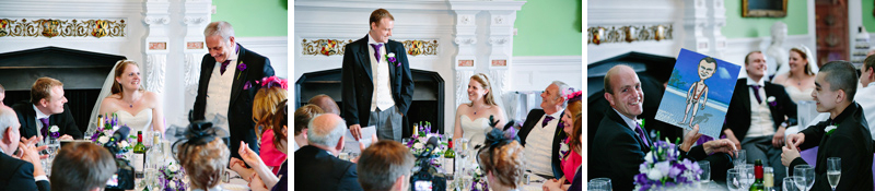 Grooms gives his wedding speech