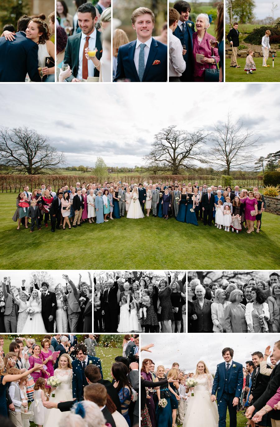 wedding guests having fun at Rookery Hall