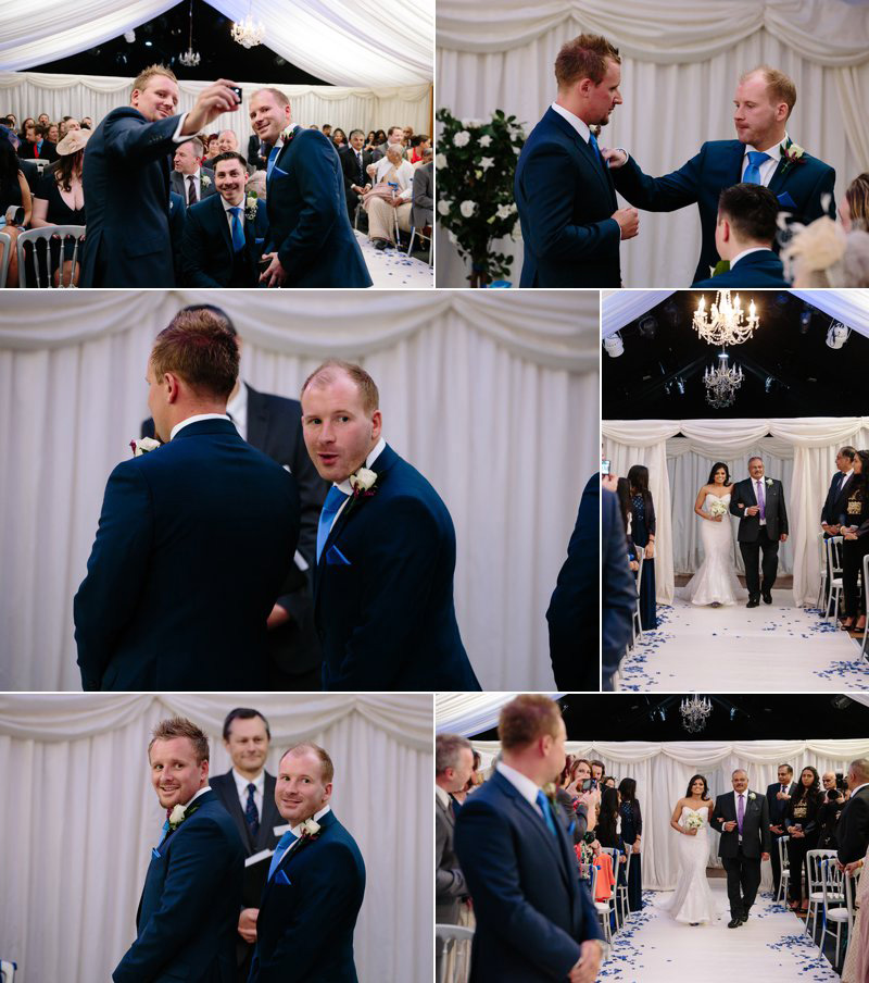 Groom waiting at the altar