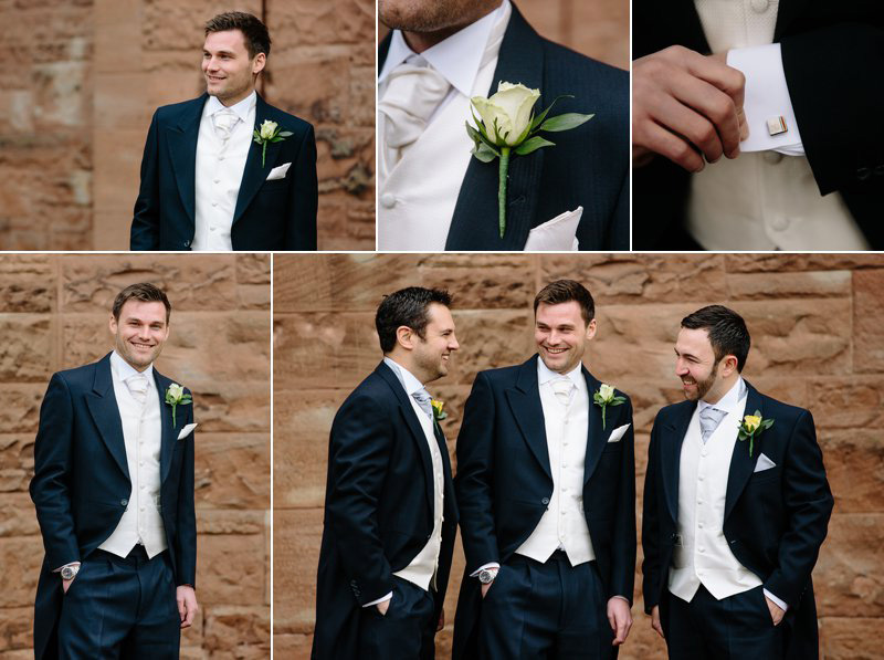 Groom with his groomsmen before the ceremony