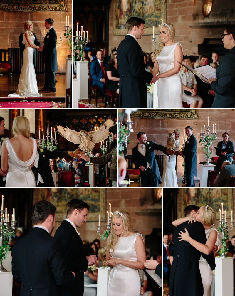 Owl delivers the wedding rings to the Bride and Groom