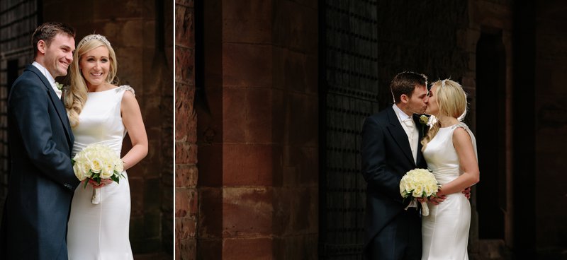 Bride and Groom kissing