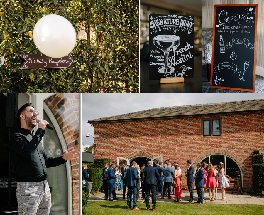 Wedding signs and balloons