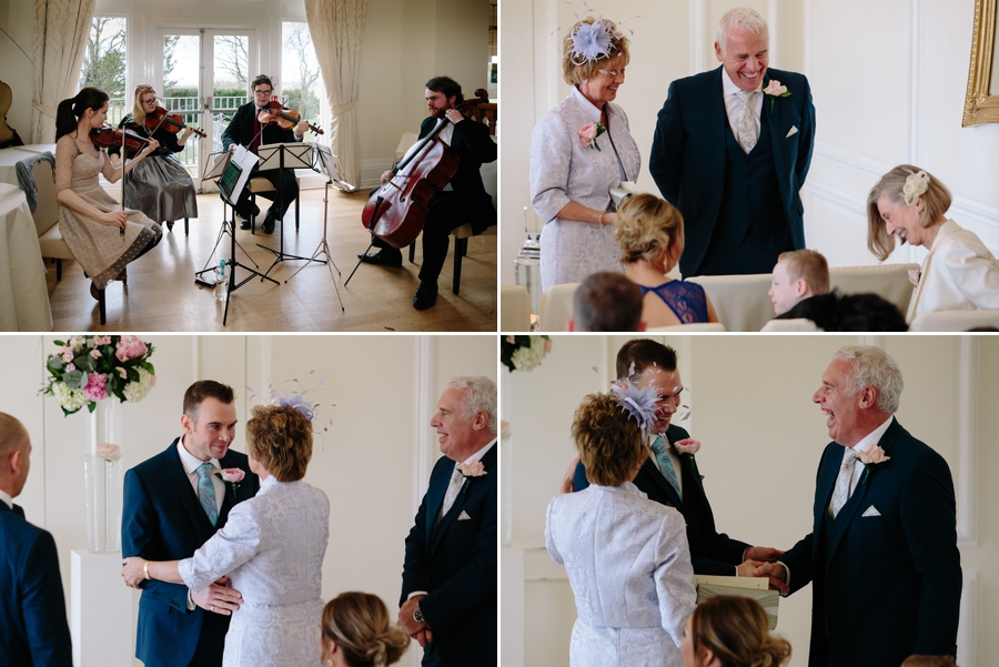 string quartet playing at the ceremony