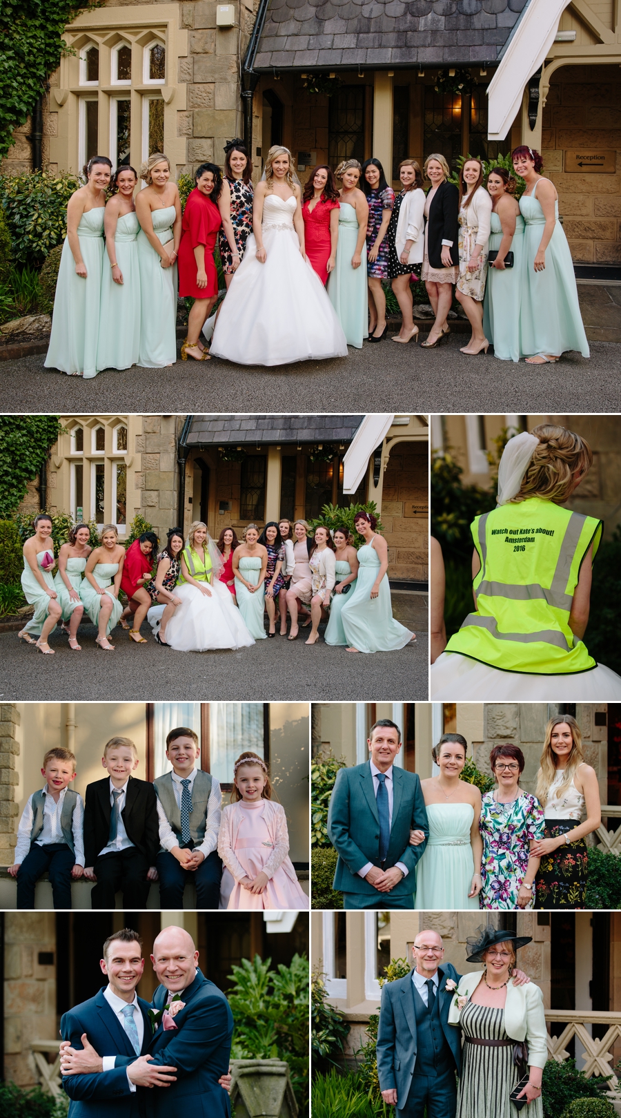 Bride with her hens having fun