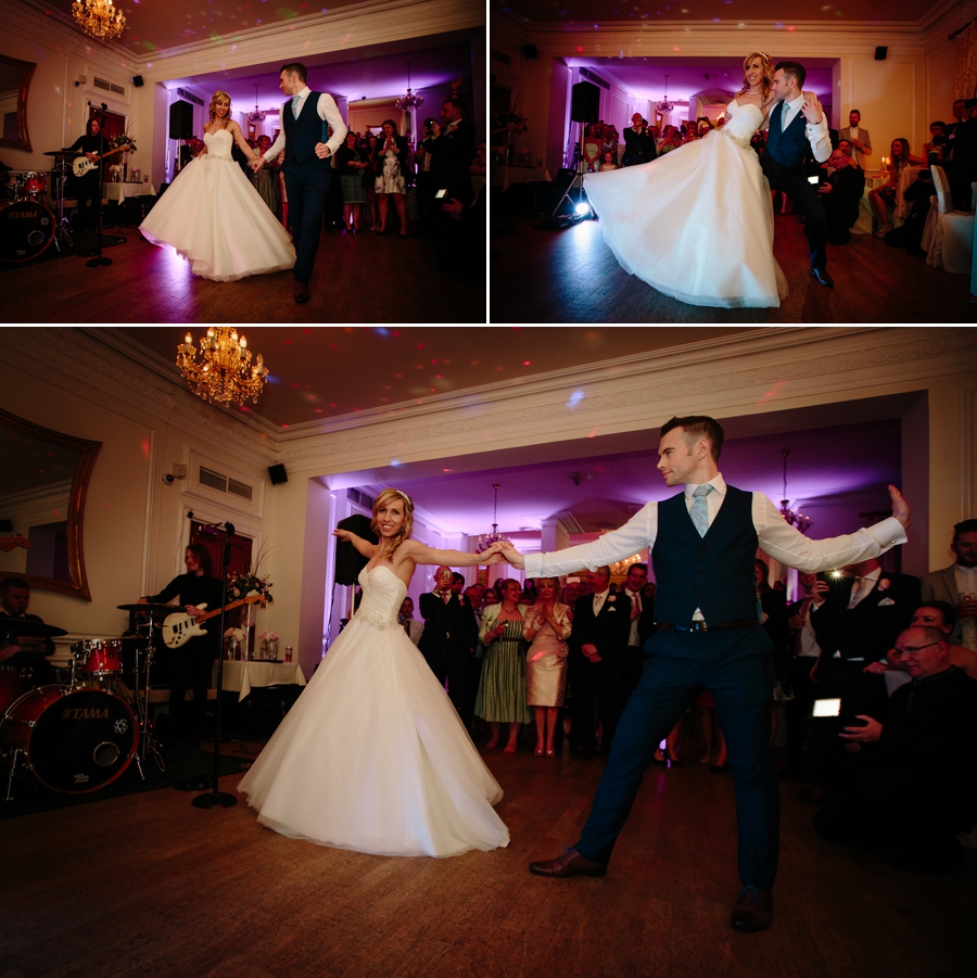 first Dance fun with the bride and groom