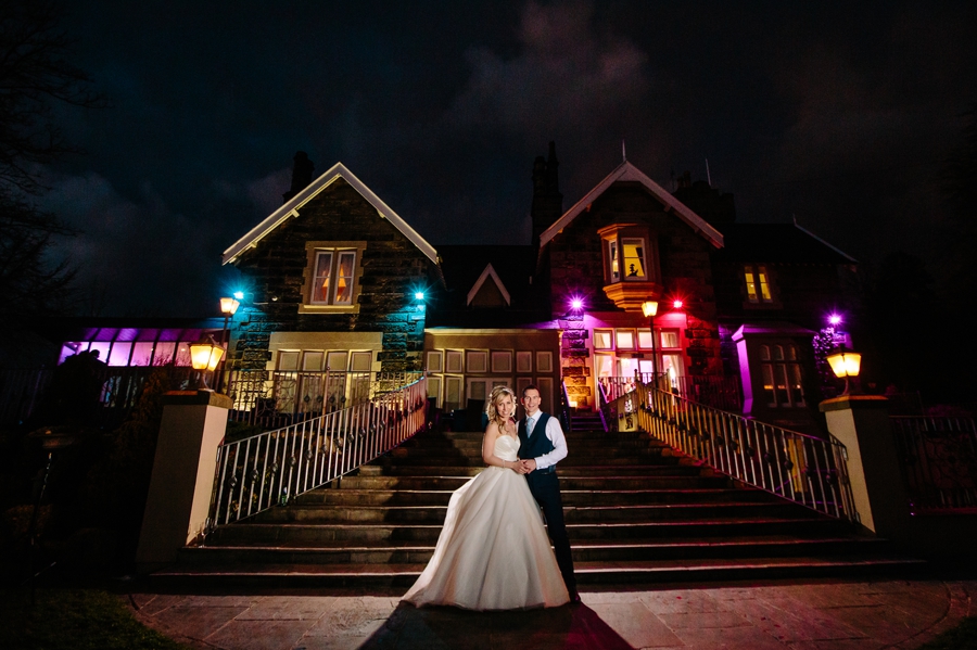 West tower wedding photography night image