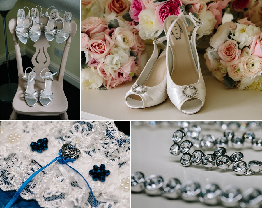 Wedding shoes and jewellery