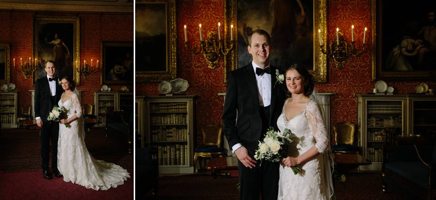 Bride & Groom inside Tabley House