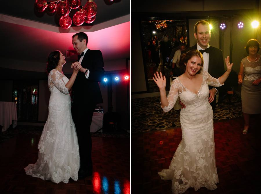 First Dance for the bride and groom at Stanneylands