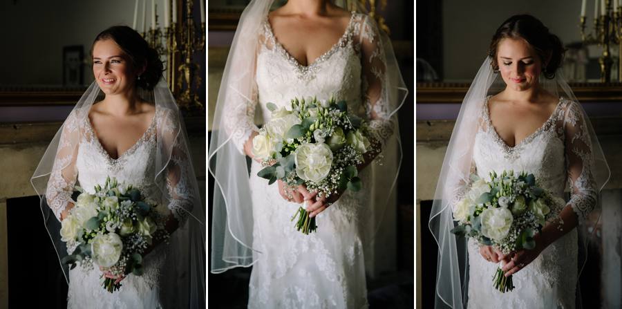 Tabley House Bridal Portraits before the ceremony