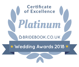 Bridebook Certificate of Excellence Wedding Award 2018