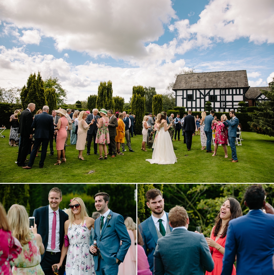 Bride and Groom relaxing with their guests