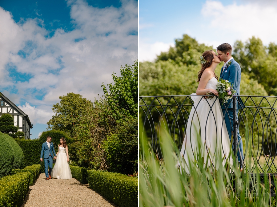 Bride and Groom share a kiss after their ceremony 