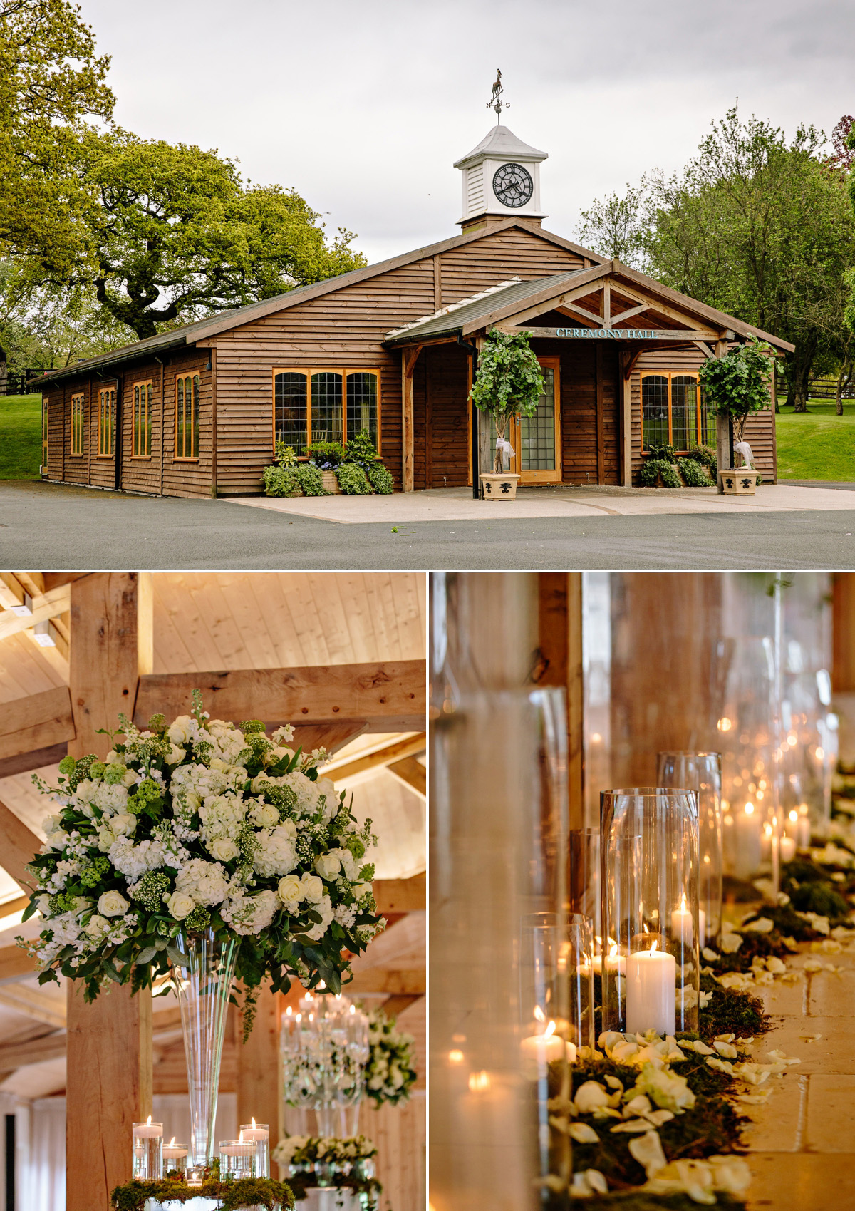 The wedding ceremony room and beautiful floral decoration