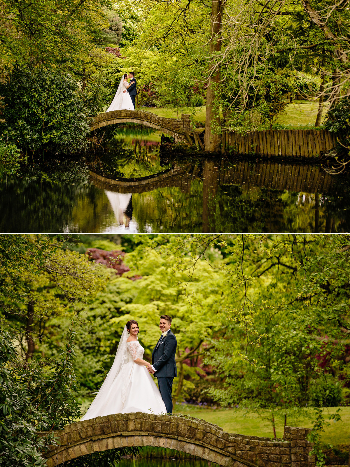 Gorgeous Bride and Groom photos over the lake