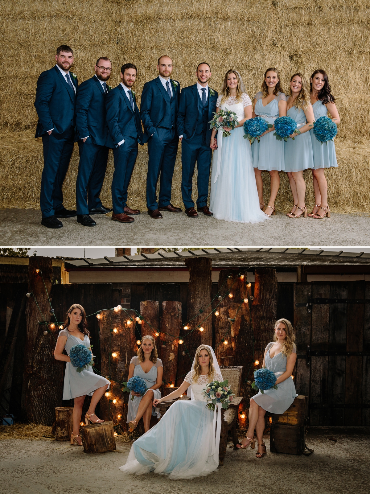 Bridal Party and Bride with her bridesmaids