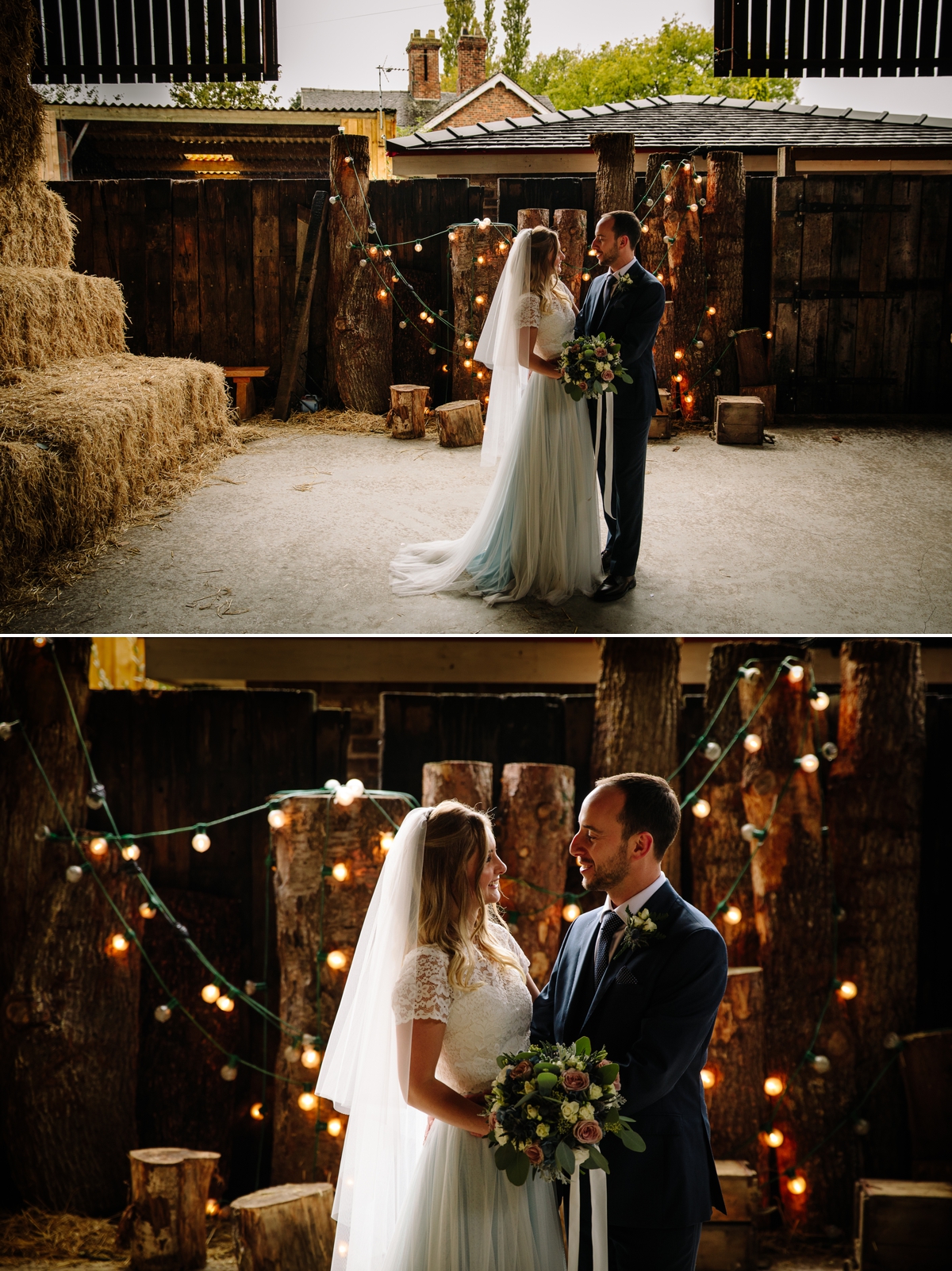 Bride and Groom Owen House Wedding Barn