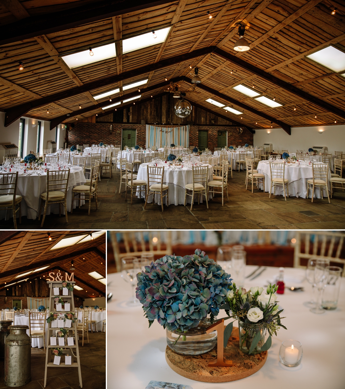 Wedding breakfast room and details