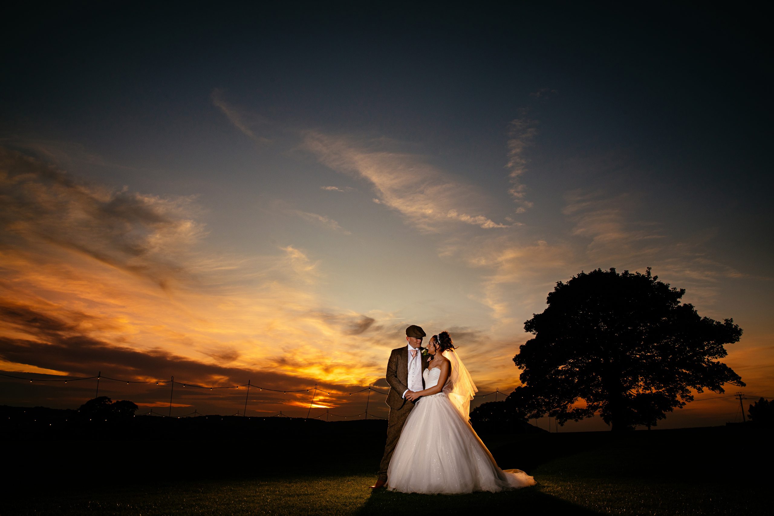 weddings with sunset