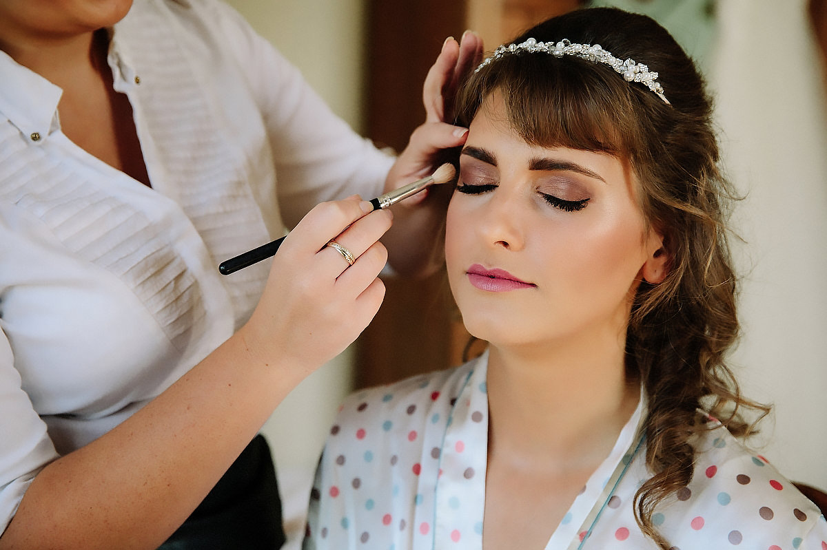 Bride makeup Willington Hall photography