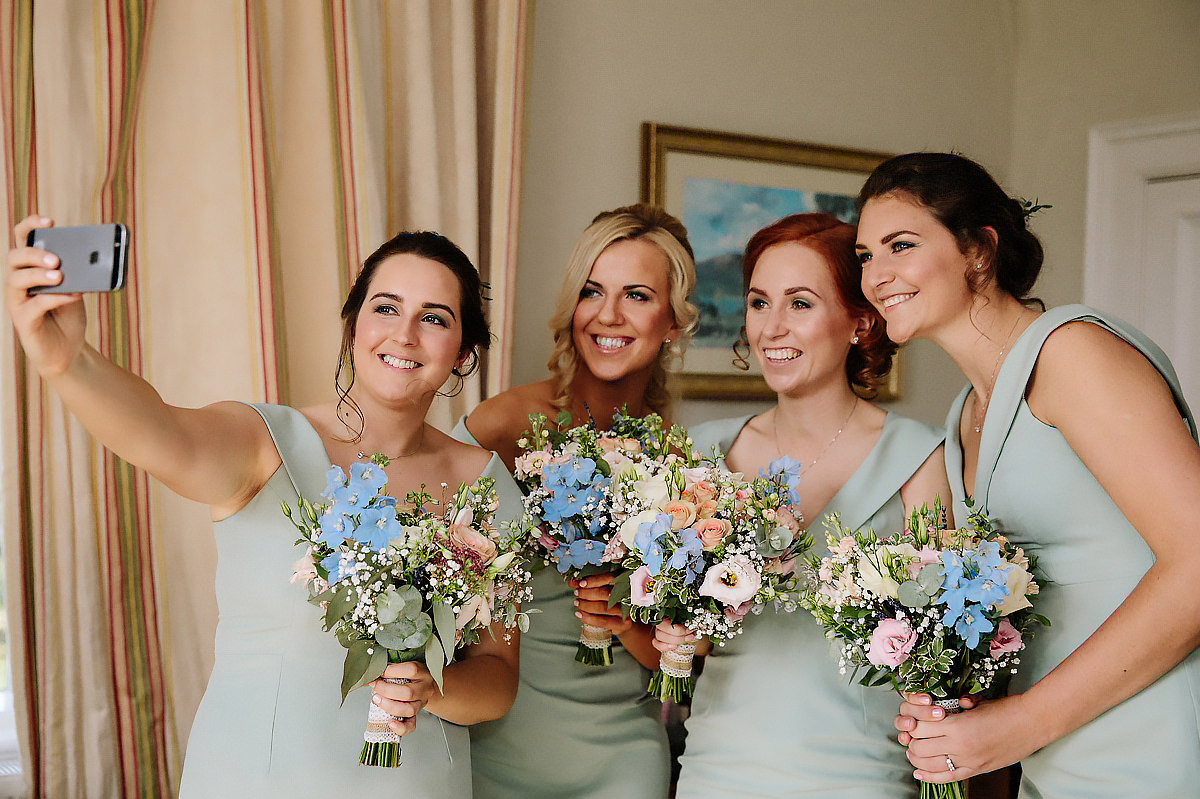 Bridesmaids selfie Willington Hall