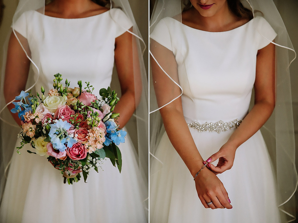 Bride and bouquet Willington Hall