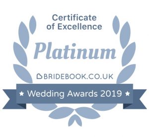 Bridebook Certificate of Excellence Wedding Award 2018