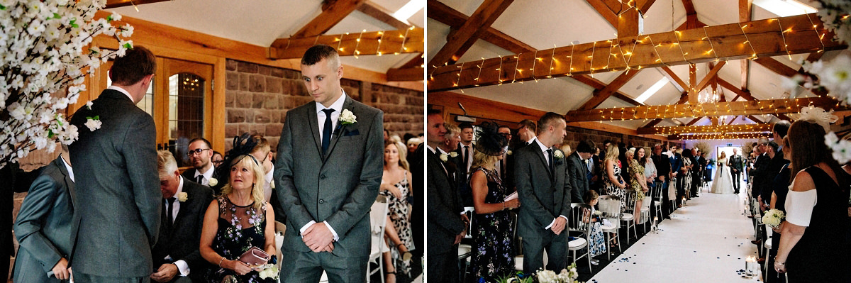 Groom at the altar