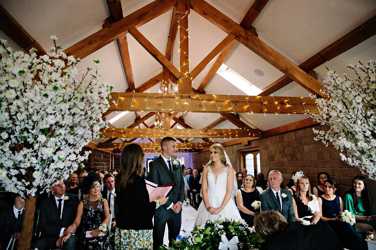 Wedding ceremony Heaton House Farm