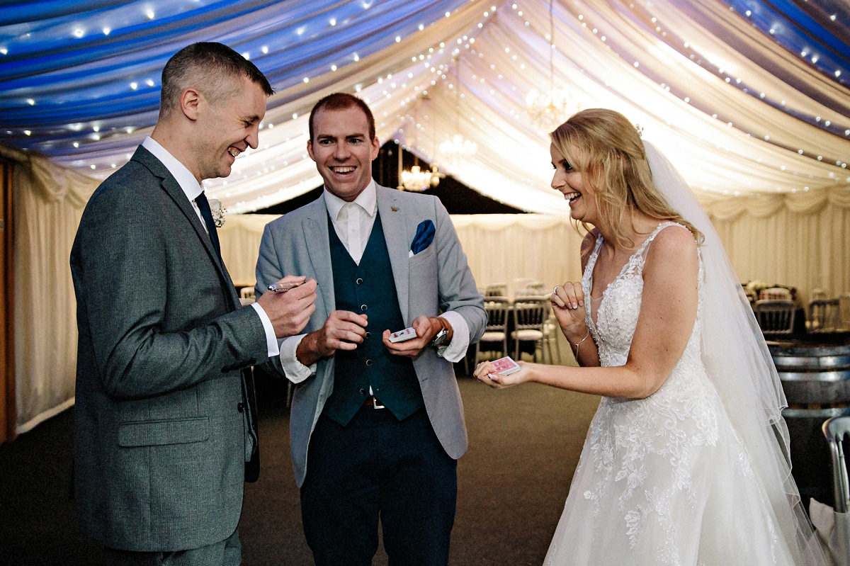 Magician at wedding