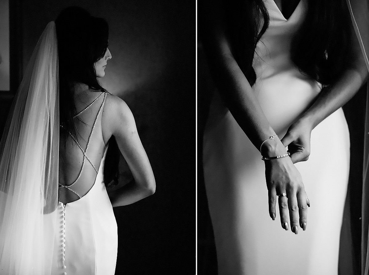 Black & White bridal portraits