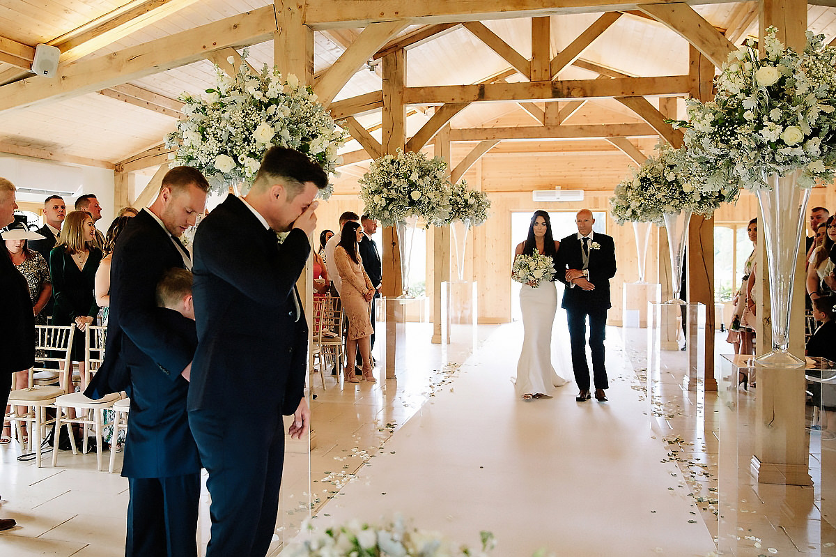 Groom crying Colshaw Hall