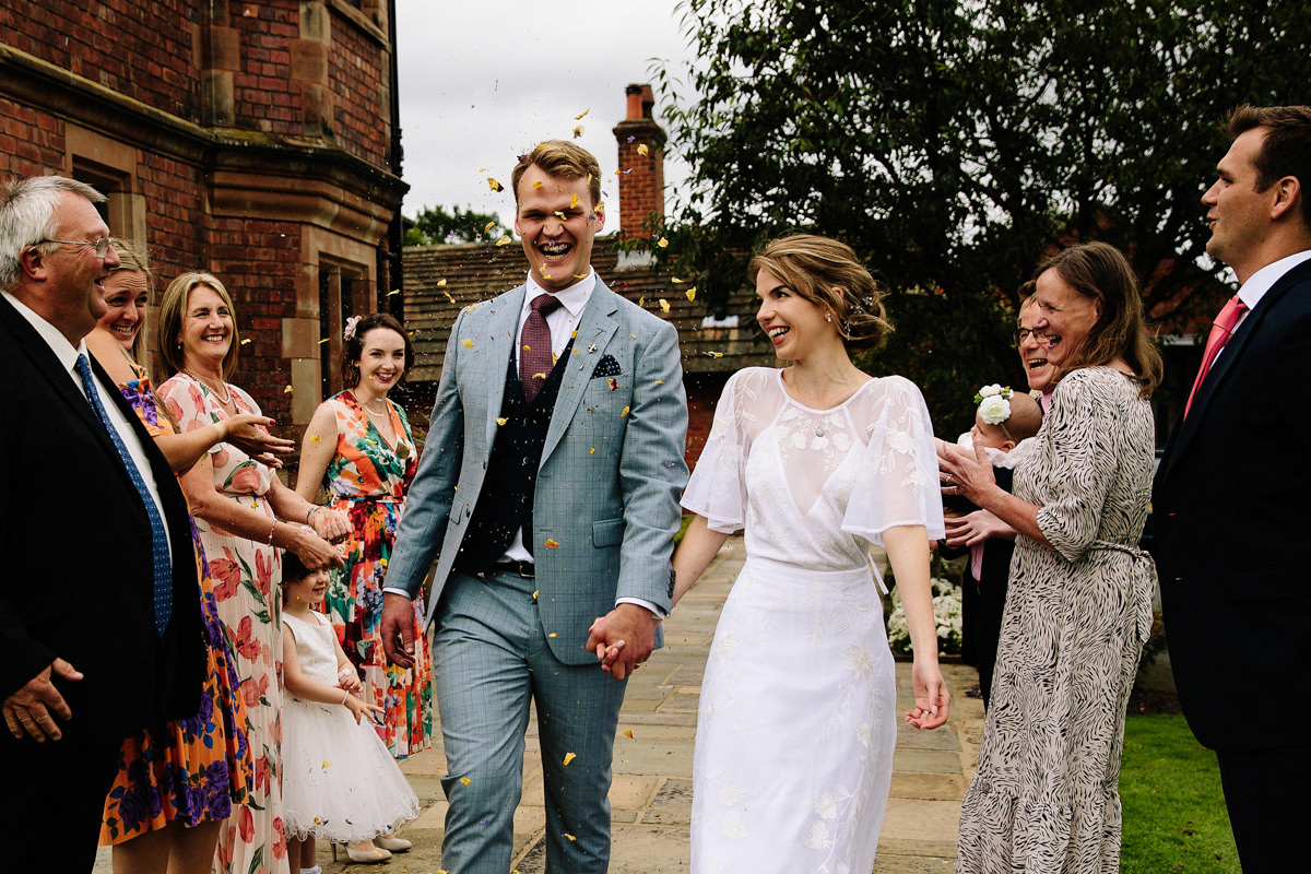 Colshaw Hall wedding confetti