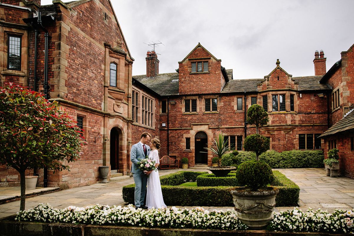 Colshaw Hall courtyard wedding photography