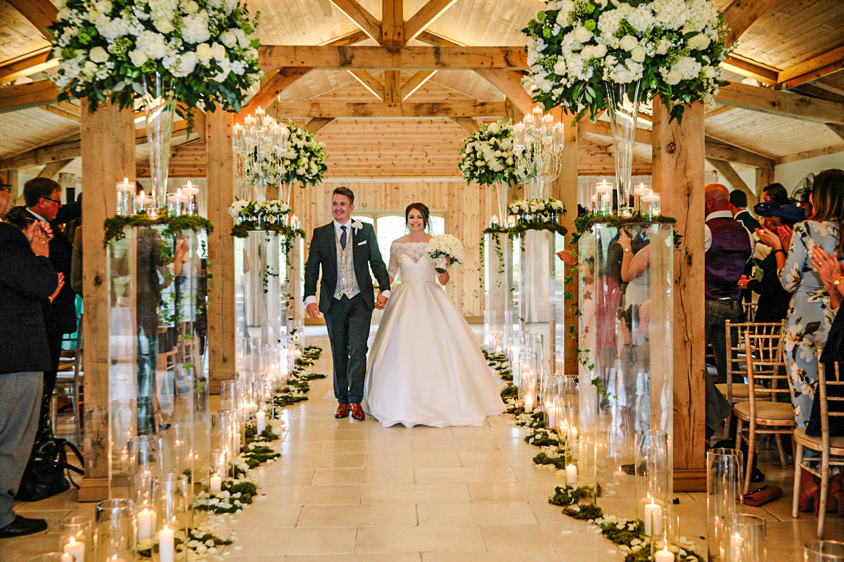 Bride and groom just married at Colshaw Hall