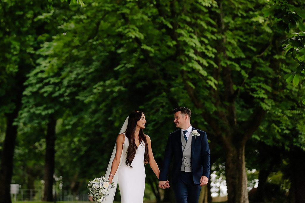 Bride and Groom photographed at Cheshire wedding 