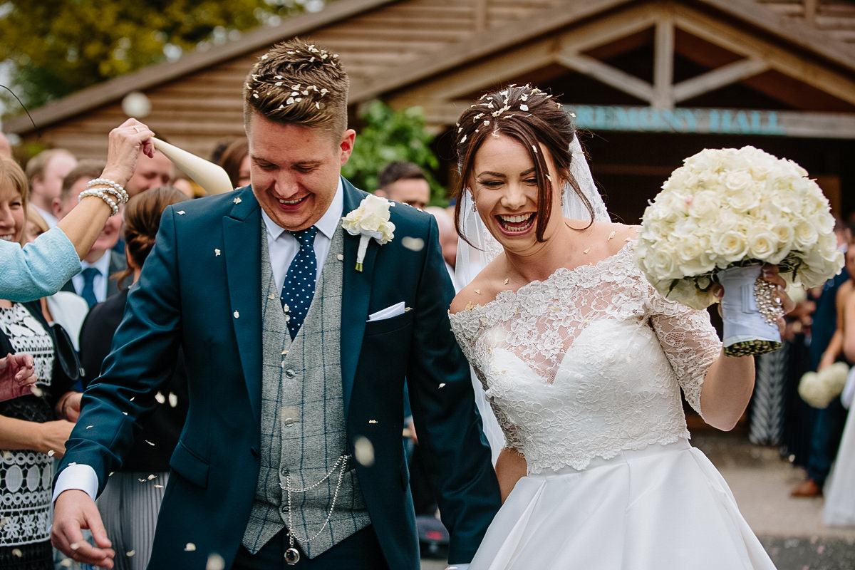 confetti Cheshire wedding Photographer