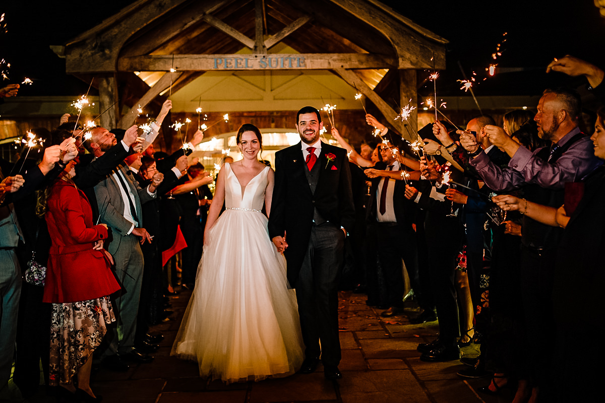 Wedding Sparklers at Colshaw Hall