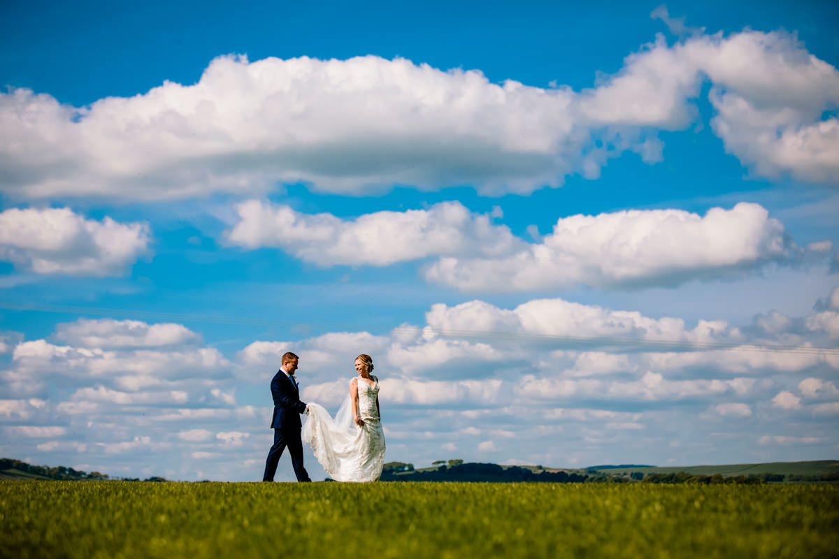 Blue sky and clouds at Heaton House Farm