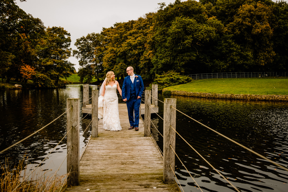 The jetty on the lake at Merrydale Manor wedding