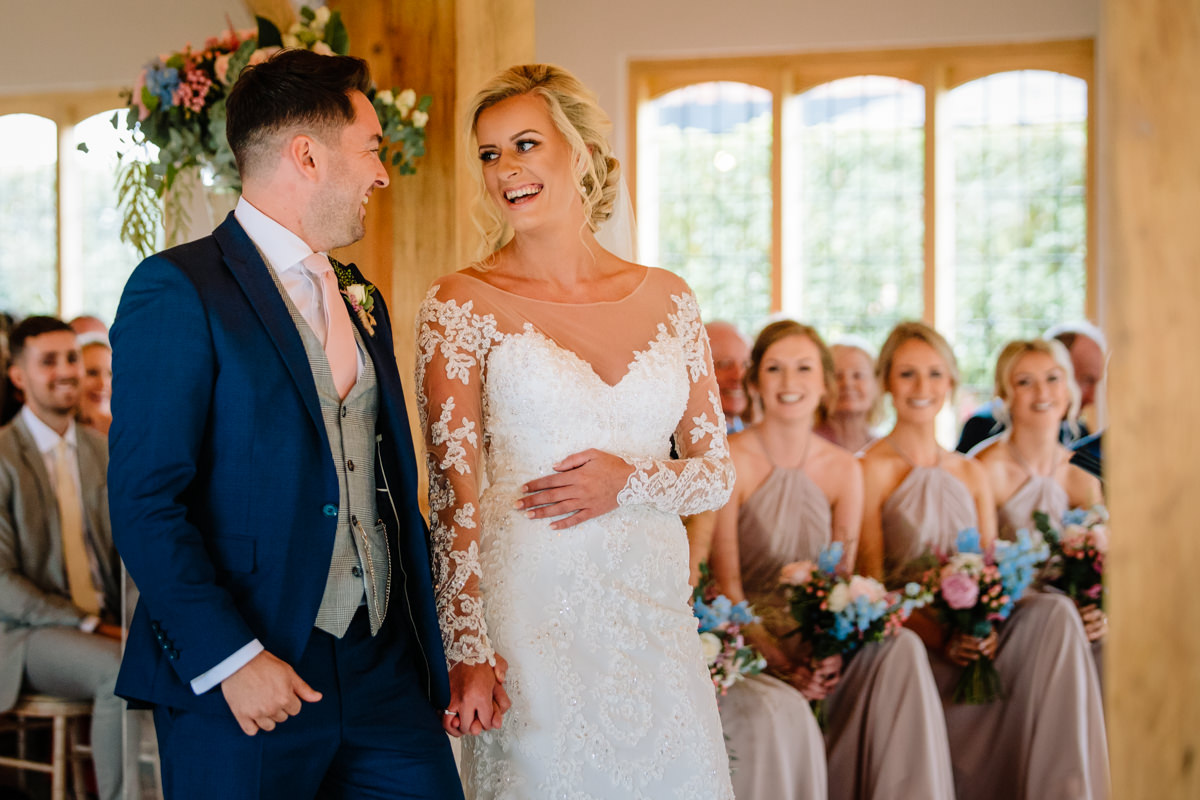 Bride and Groom saying their marriage vows