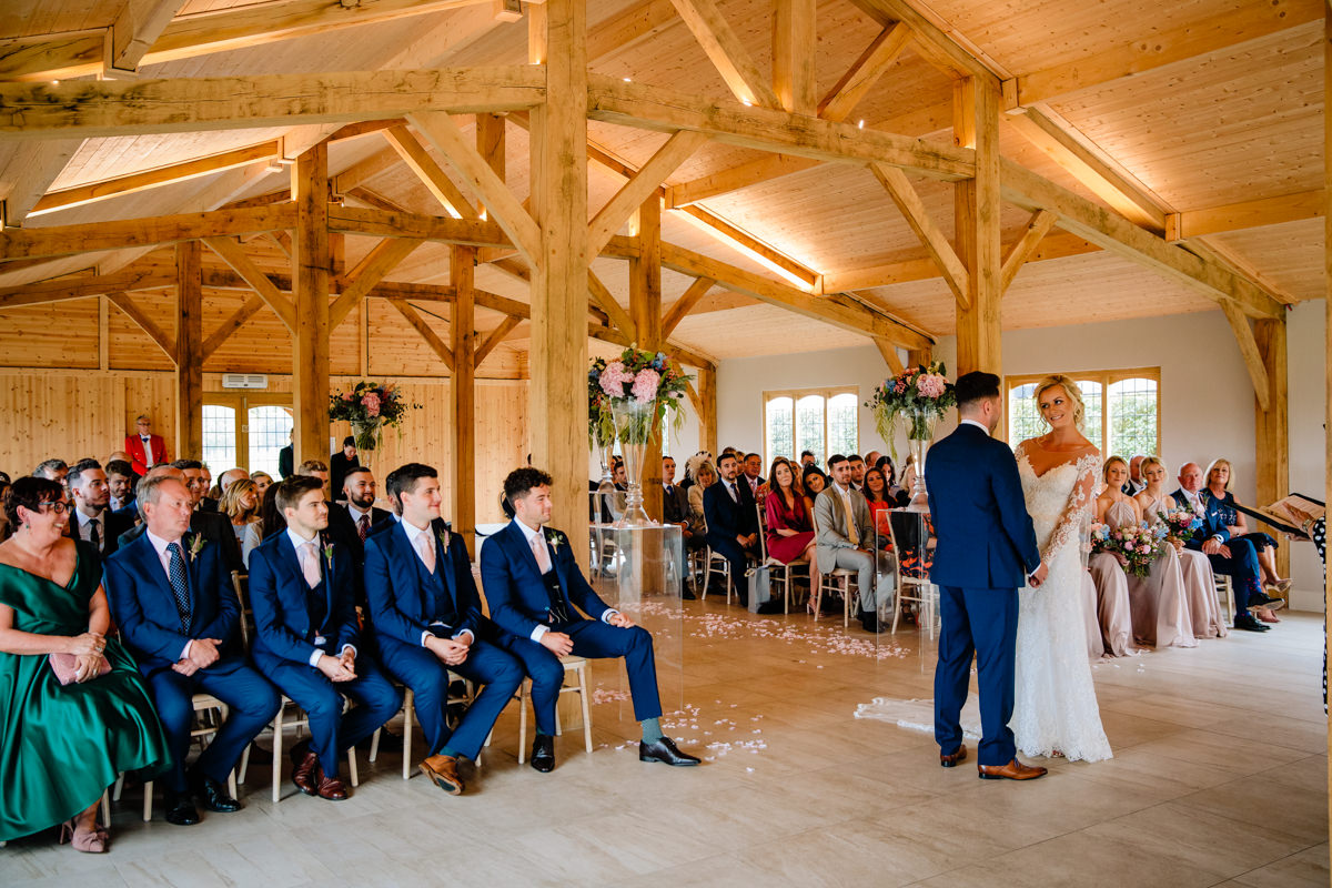 Bride and Groom getting married at Merrydale Manor