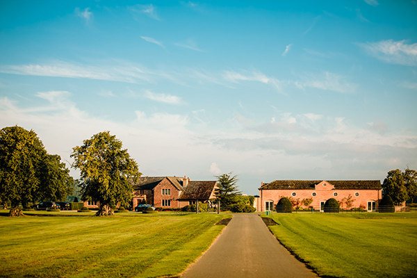 The entrance to Merrydale Manor wedding venue