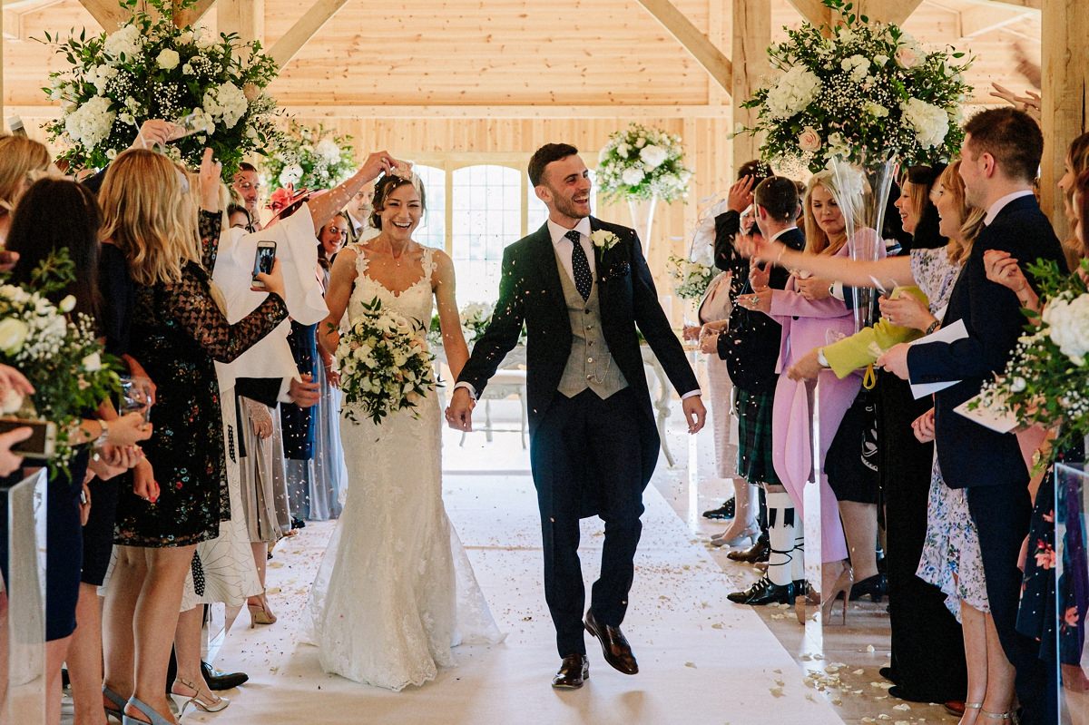 Walking down the aisle as a newlywed