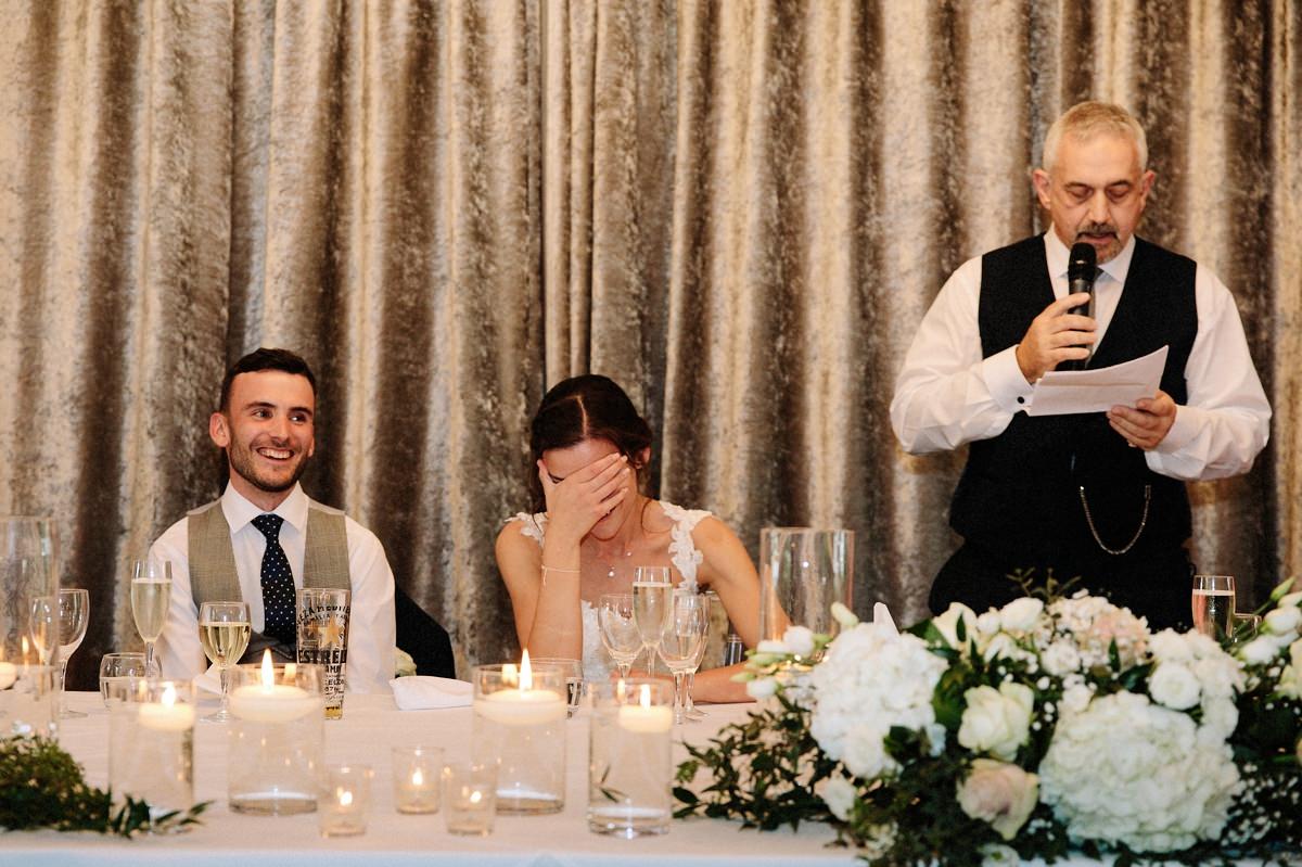 Wedding speeches at Merrydale Manor