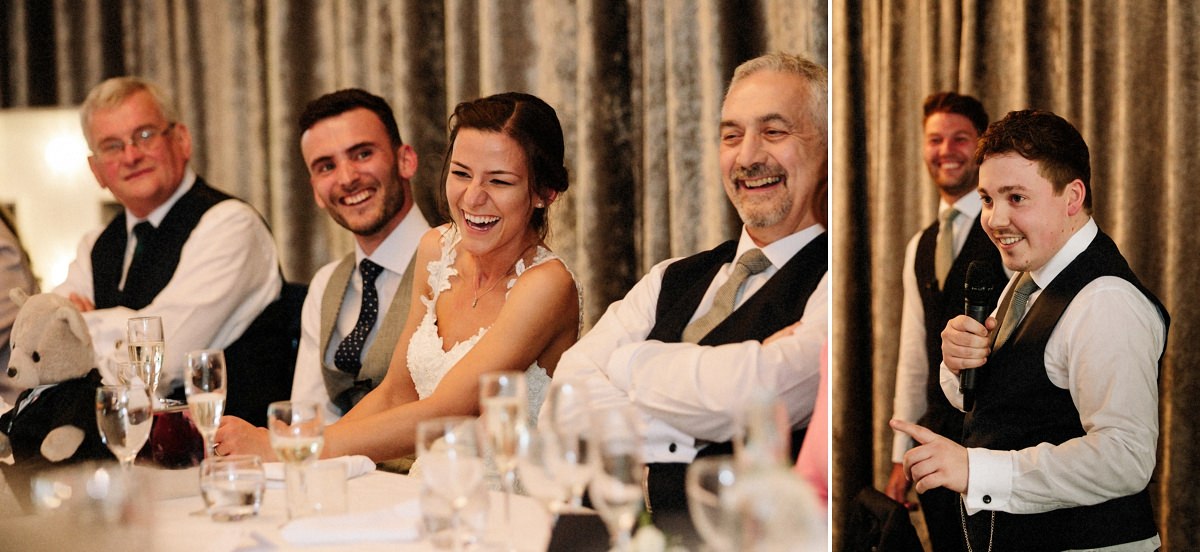 Best man giving wedding speech