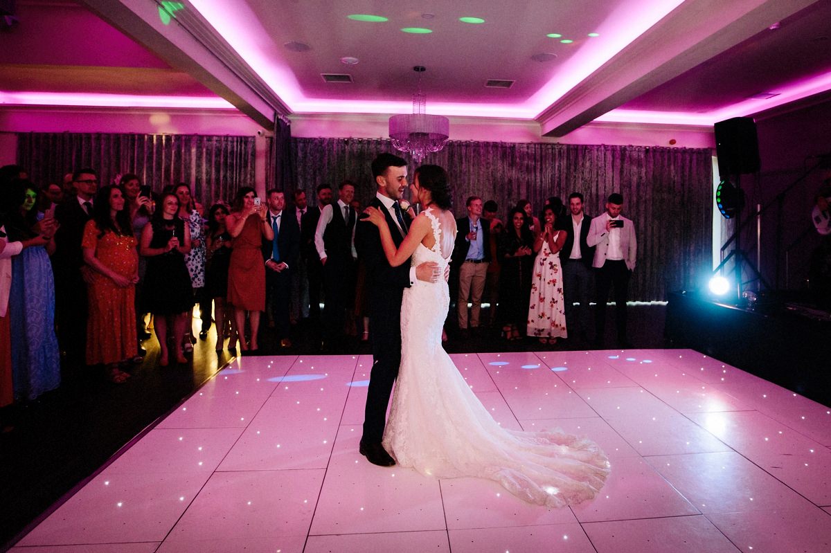 Bride and grooms first dance together at Merrydale Manor