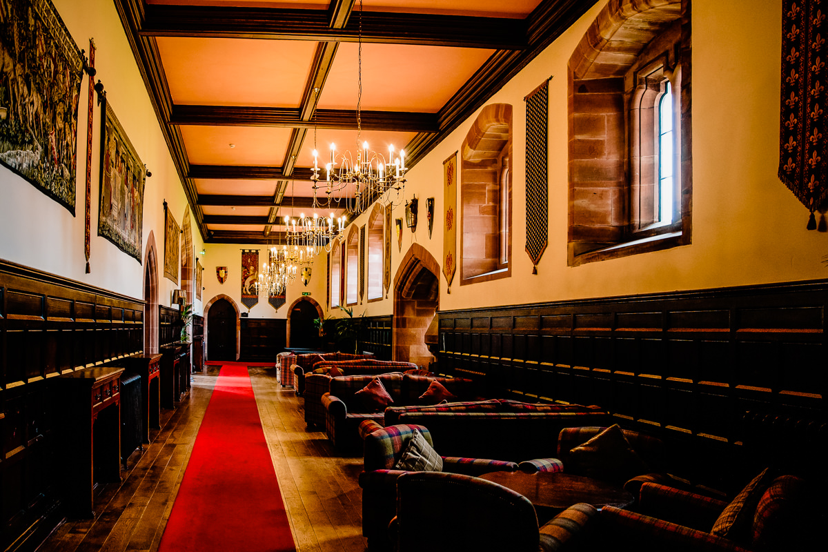 The Long Gallery at Peckforton Castle, perfect for your drinks reception